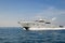 Motor-yacht cruising at full speed