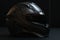 Motorbike black helmet. Generate Ai