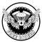 Motorbike club emblem. Pilot / rider badge vector set . Isolated illustration on white background.