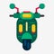 Motorbike  front view vector illustration in flat style