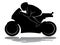 Motorbike racer, vector illustration