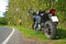 Motorbike standing at the road