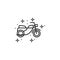 Motorbike transport icon. Simple line, outline vector of battle royale games icons for ui and ux, website or mobile application