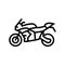 motorbike transport line icon vector illustration