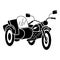 Motorbike tricycle icon, simple style