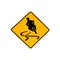 Motorbike warning sign