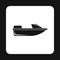 Motorboat icon, simple style