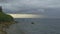 Motorboat sailing at Moresby beach, Moresby port.