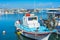 Motorboats boats marina pier Cyprus