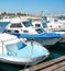 Motorboats marina embankment Larnaca Cyprus