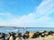 Motorboats and Yacht heading to Pacific Ocean off the Coast of California