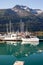 Motorboats Yachts Sailboats Port Harbor Marina Whittier Alaska