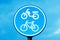 Motorcycle and bicycle lane sign