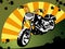 Motorcycle bike motor retro urban 70s silhouette
