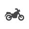 Motorcycle black vector icon. Motorbike glyph symbol.