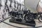 The motorcycle Brough Superior SS80 1936 at the exhibition in the King Abdullah II car museum in Amman, the capital of Jordan