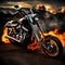 Motorcycle burning - ai generated