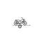 Motorcycle on car trailer icon