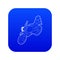 Motorcycle with cargo icon blue vector