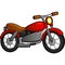 Motorcycle Cartoon Clipart Colored Illustration