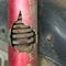 Motorcycle chock absorber rusty crack