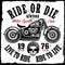Motorcycle Club Vintage Skull tee graphic design
