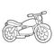 Motorcycle Coloring Page Isolated for Kids