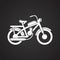 Motorcycle cross icon on black background for graphic and web design, Modern simple vector sign. Internet concept. Trendy symbol