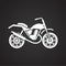 Motorcycle cross icon on black background for graphic and web design, Modern simple vector sign. Internet concept. Trendy symbol