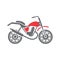 Motorcycle cross icon on white background for graphic and web design, Modern simple vector sign. Internet concept. Trendy symbol