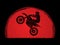 Motorcycle cross jumping graphic