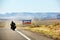 Motorcycle crossing the Utah state line