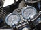 Motorcycle dash display instruments with speedometer and tachometer