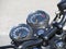 Motorcycle dash display instruments with speedometer and tachometer