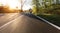 Motorcycle driver riding in European road