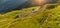 Motorcycle drivers riding in Alpine highway. Outdoor photography