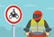 Motorcycle driving tips. Close-up view of bike rider and no motorcycles traffic or road sign.