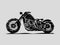 Motorcycle. Emblem of biker club. Vintage style. Monochrome design.