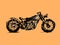 Motorcycle. Emblem of biker club. Vintage style. Monochrome design.