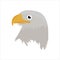 Motorcycle emblem eagle head clip art character illustration