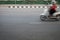 Motorcycle fast motion blurred driving