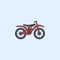 motorcycle field outline icon. Element of monster trucks show icon for mobile concept and web apps. Field outline motorcycle icon
