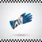 motorcycle gloves. Vector illustration decorative design