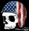 Motorcycle Helmet with American flag with skull Vector graphic f