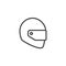 Motorcycle helmet line icon