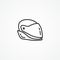 motorcycle helmet line icon. racing helmet web icon