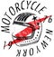 Motorcycle Helmet Typography New York Sports Club