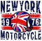 Motorcycle Helmet Typography New York Sports Club