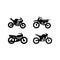 Motorcycle icon design set bundle template isolated