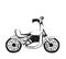 Motorcycle icon in doodle sketch lines. Sport, speed, race. Cartoon